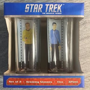 Star Trek set of 2 Drinking Glasses